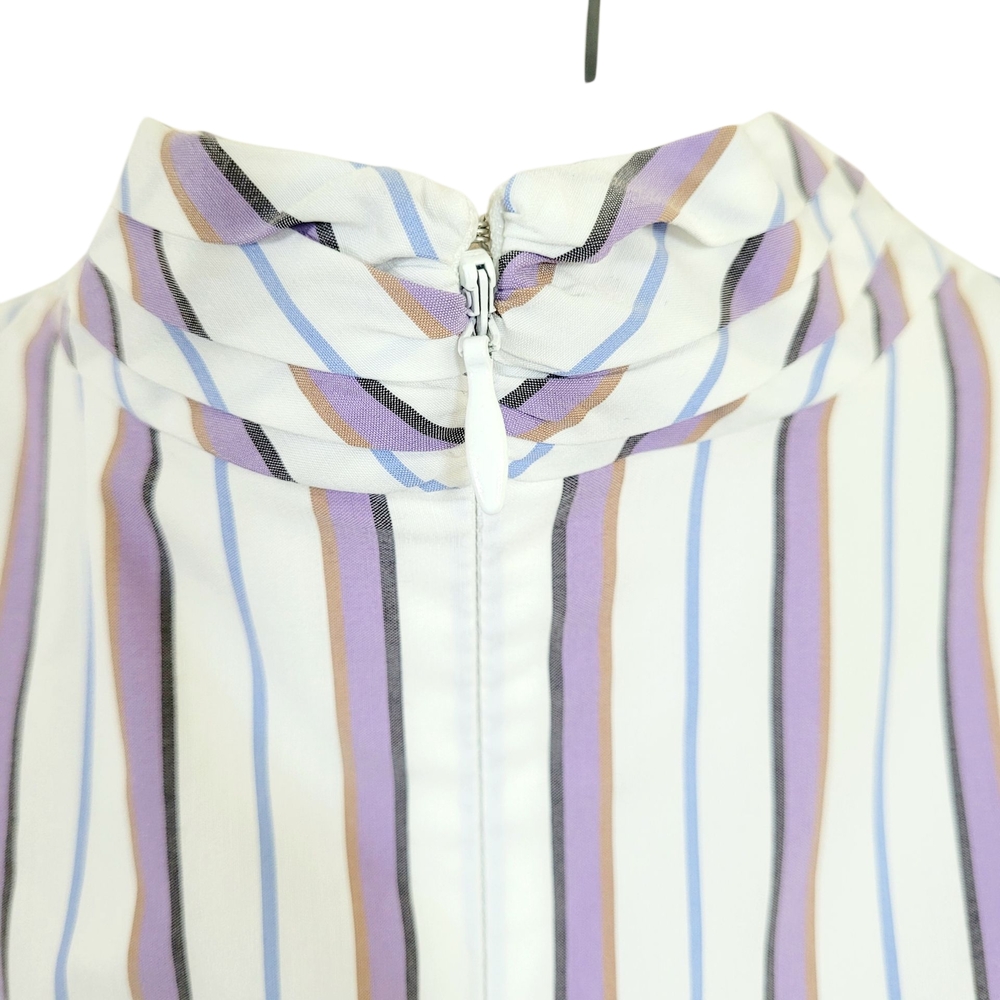 NWT VERONICA BEARD Radley Multi Stripe Poplin Criss Cross Halter Sun Dress 4 - Picture 8 of 16